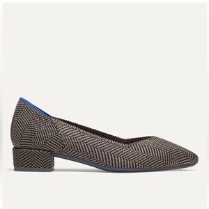 Rothy's Black and Brown Textured Flats with Pointed Toe